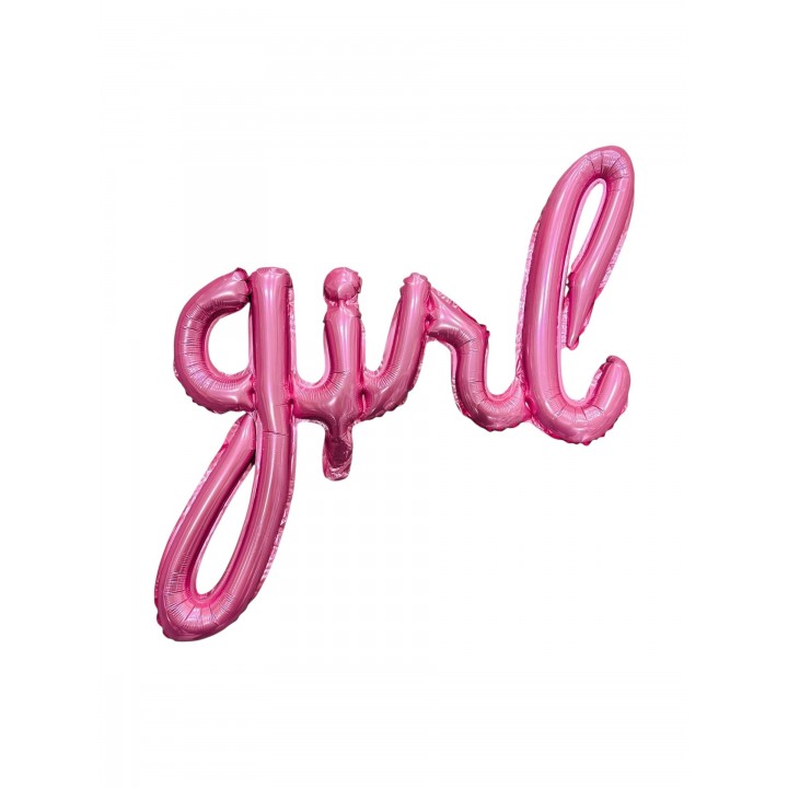 Girl Pembe İmza Folyo Balon